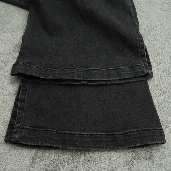 G By Giuliana Jeans Women's 10 Gray High-Rise The Trouser Wide-Leg 31" Inseam - Picture 15 of 16